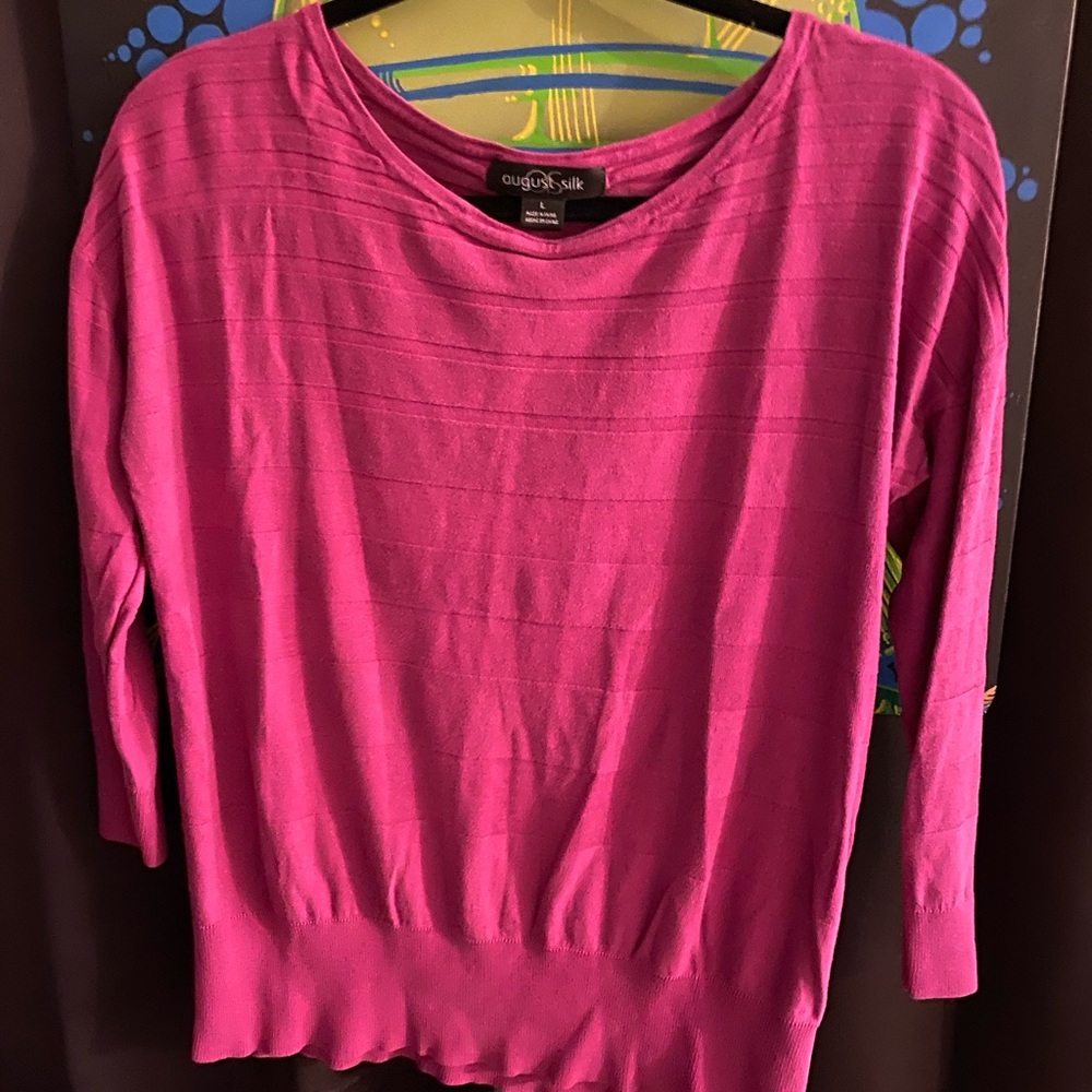 August Silk pink shirt.